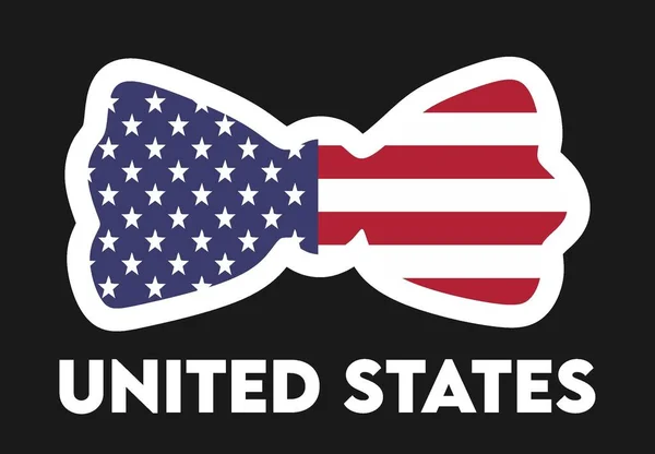 États Unis Amérique Avec Fond Noir — Image vectorielle