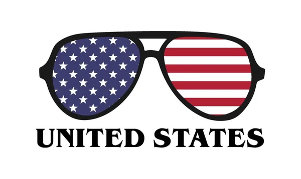 États Unis Amérique Avec Fond Blanc — Image vectorielle