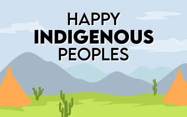 Felice Giorno Delle Popolazioni Indigene Stati Uniti — Vettoriale Stock