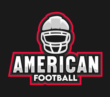 Amerikan futbolu logo vektör illüstrasyonu