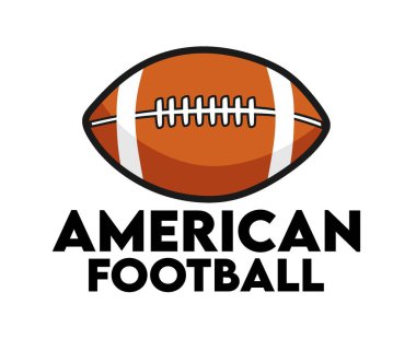 Amerikan futbolu logo vektör illüstrasyonu