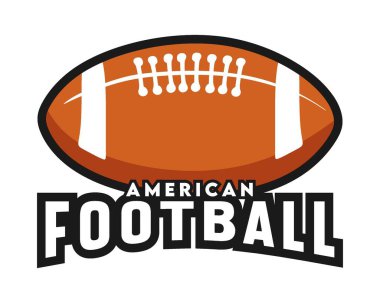 Amerikan futbolu logo vektör illüstrasyonu