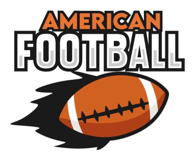 Amerikan futbolu logo vektör illüstrasyonu