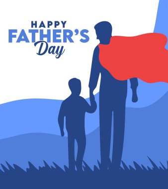 Süper kahraman baba ve oğlu babalar gününü kutluyorlar.