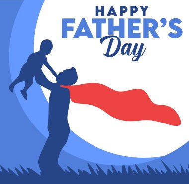 Süper kahraman baba ve oğlu babalar gününü kutluyorlar.