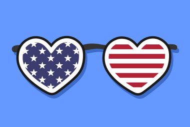 Birleşik Devletler bayraklı güneş gözlüğü