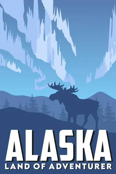 Alaska State Beautiful View — Stockvector