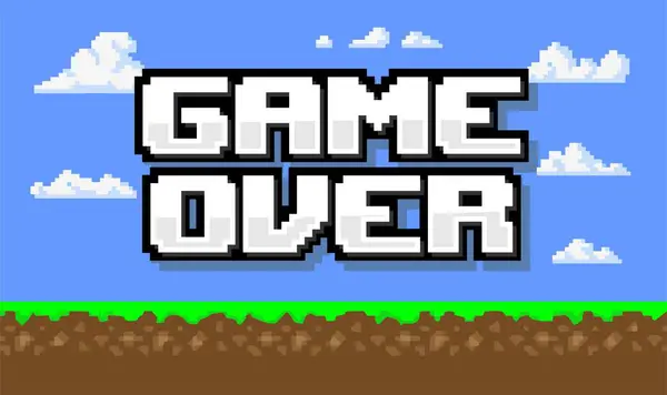 Piksel arkaplanıyla oyun bitti
