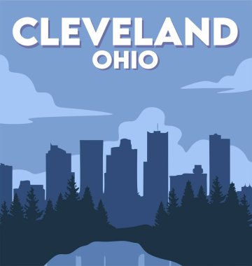 Güzel manzaralı Cleveland Ohio