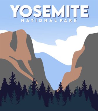 Yosemite Milli Parkı güzel manzaralı