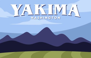 Yakima Washington with beautiful views clipart