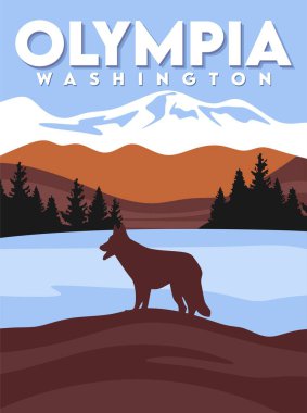 Güzel manzaralı Olympia Washington