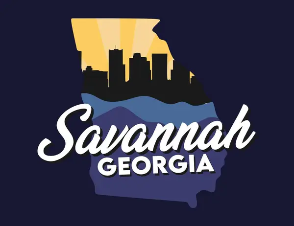 Güzel manzaralı Savannah Georgia