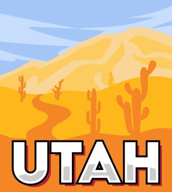 Güzel manzaralı Utah Eyaleti