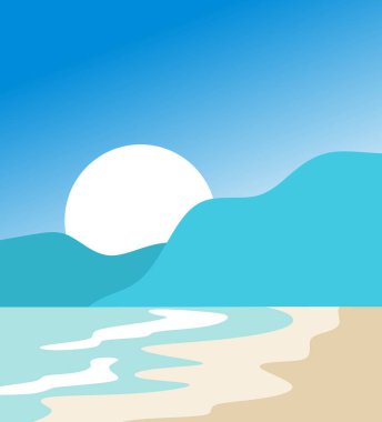 Güzel gökyüzü ve güzel doğal manzaranın silueti