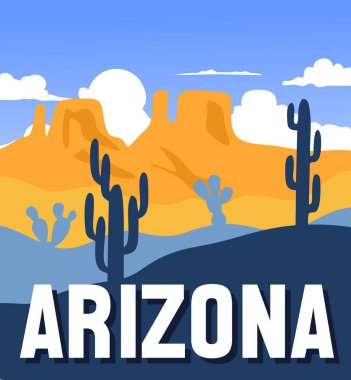 Arizona Eyaleti Güzel gökyüzü