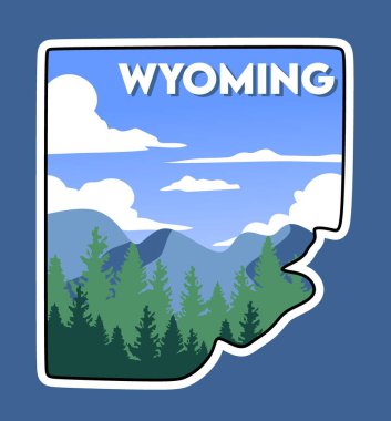 Güzel doğal manzaralı Wyoming eyaleti