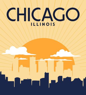 Chicago Illinois Güzel şehir manzaralı