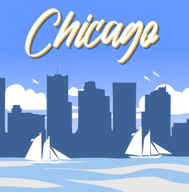 Chicago Illinois Güzel şehir manzaralı