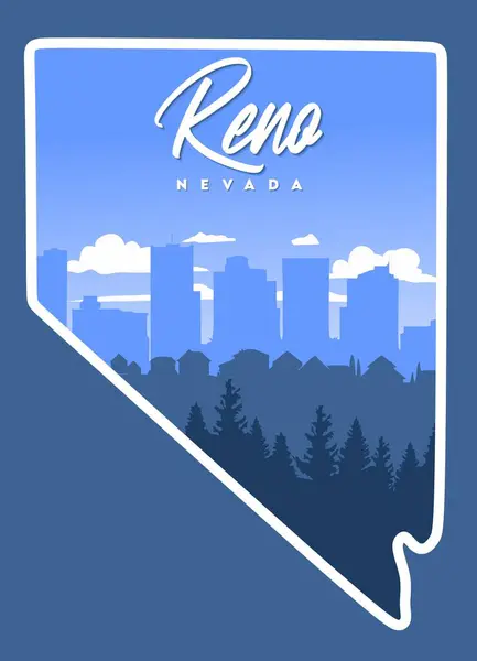 Reno Nevada 'nın güzel şehir manzarası