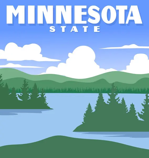 Güzel doğal manzaralı Minnesota Eyaleti