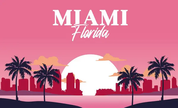 Miami Florida 'da gökyüzü çok güzel.