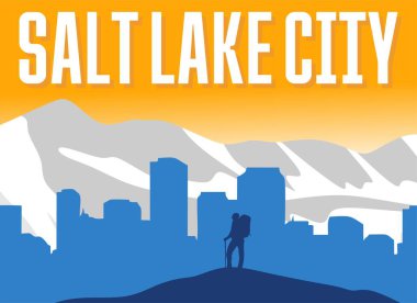 Şehir siluetiyle Salt Lake City Utah