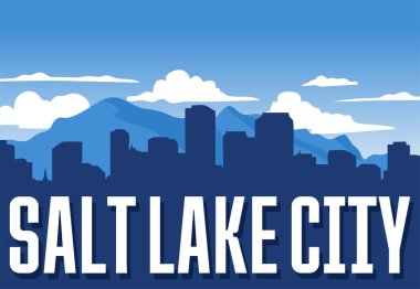 Şehir siluetiyle Salt Lake City Utah