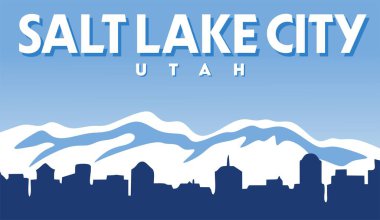 Şehir siluetiyle Salt Lake City Utah