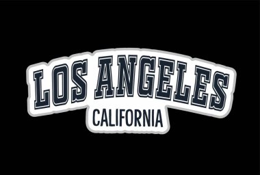 los angeles california with black background