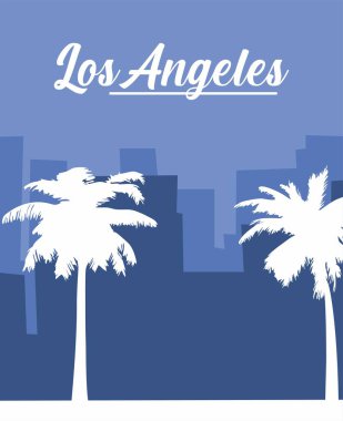Los Angeles California Güzel gökyüzü manzaralı