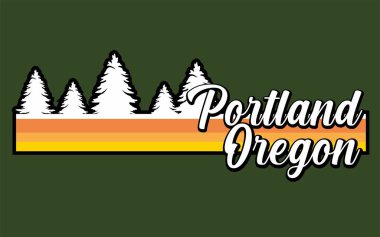 portland oregon with green background