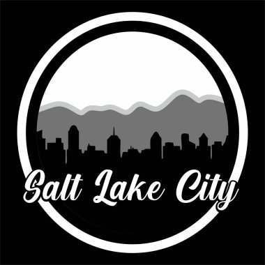 Salt Lake City Utah 'ın siyah arka planı