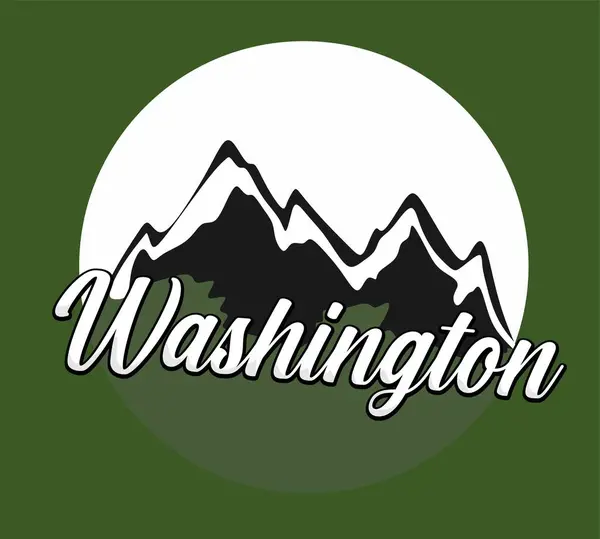 washington state with green background