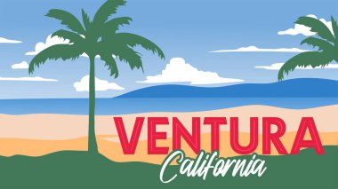 ventura california united states with beautiful views clipart