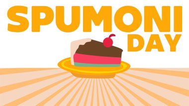 Happy spumoni day with delicious spumoni clipart