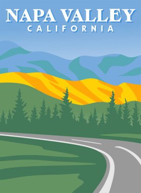 Napa Vadisi Kaliforniya Güzel gökyüzü manzaralı