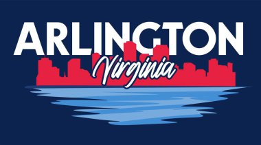 Arlington Virginia Birleşik Devletler Şehir silueti ile