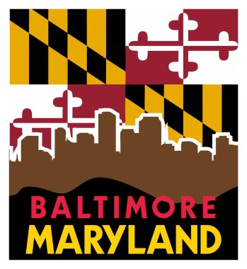 Baltimore Maryland, Maryland Eyalet Bayrağı ile Birleşik Devletler