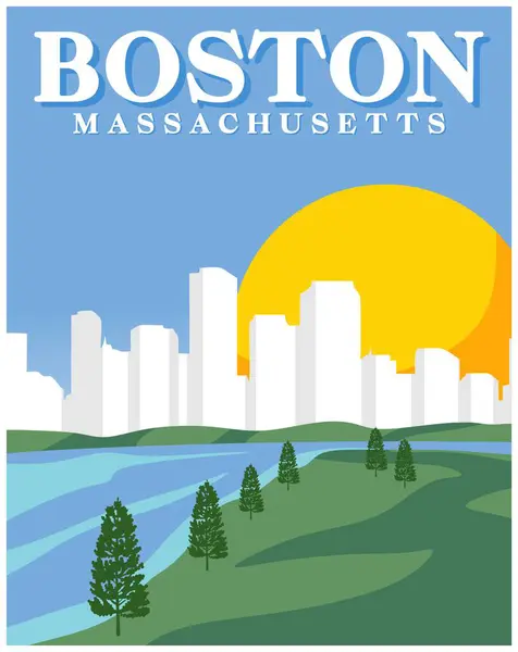 Güzel doğal manzaralı Boston Massachusetts Birleşik Devletleri