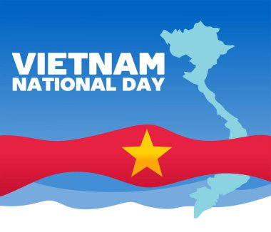 Sarı yıldızlı Vietnam Ulusal Günü kutlu olsun.
