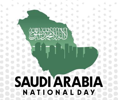 Suudi Arabistan ulusal bayrağıyla Suudi Arabistan Günü