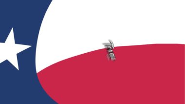 Teksas tek yıldızlı eyalet animasyon videosu