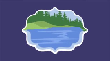 Oregon Eyaleti, göl ve orman manzaralı