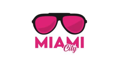 Pembe gözlüklü Miami Florida