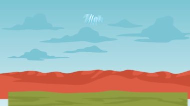 Utah 'ta dağ manzarası ve mavi gökyüzü