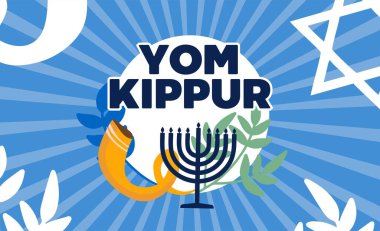 Yahudi süslemeleriyle iyi bayramlar.