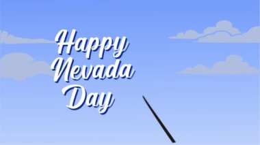 Nevada bayrağıyla mutlu Nevada günleri.