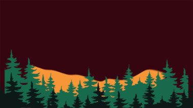 Orman manzaralı ve kızıl gökyüzü olan Portland Oregon.