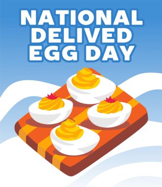 National deviled egg day with delicious deviled eggs clipart